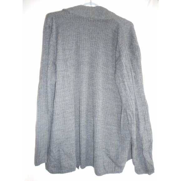 Dark Grey Sz 24 / 26 Knit Open Sweater Cardigan - Picture 4 of 4